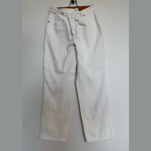 Eclai Boutique White Asymmetrical Button-fly jeans. Size S